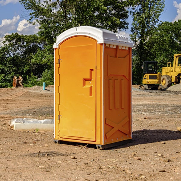 how often are the porta potties cleaned and serviced during a rental period in Peru Iowa